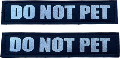 Reflective Dog Patches with Hook Backing -Service Dog, Service Dog in Training, Do Not Pet, Emotional Support, Therapy Dog, Best Friend, in Training for Animal Vest Harnesses, Collars, Leashes